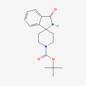 Chemical structure of Tert-Butyl 3-Oxospiro[Isoindoline-1,4'-Piperidine]-1'-Carboxylate