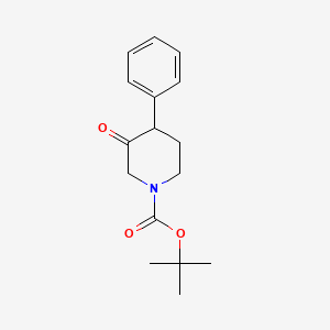 Chemical structure of tert-Butyl 3-oxo-4-phenylpiperidine-1-carboxylate