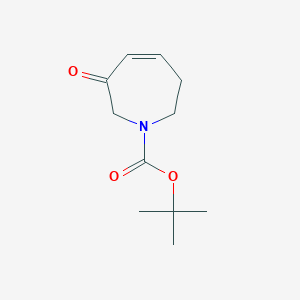 Chemical structure of tert-Butyl 3-oxo-2,3,6,7-tetrahydro-1H-azepine-1-carboxylate