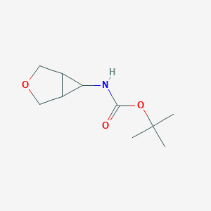Chemical structure of tert-Butyl 3-oxabicyclo[3.1.0]hexan-6-ylcarbamate