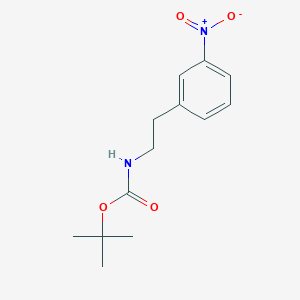 Chemical structure of tert-butyl 3-nitrophenethylcarbamate