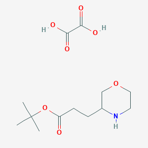 Chemical structure of tert-Butyl 3-morpholin-3-yl-propionate oxalate