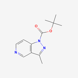 Chemical structure of tert-Butyl 3-methyl-1H-pyrazolo[4,3-c]pyridine-1-carboxylate