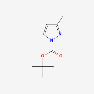 Chemical structure of tert-Butyl 3-methyl-1H-pyrazole-1-carboxylate