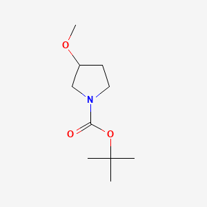 Chemical structure of tert-Butyl 3-methoxypyrrolidine-1-carboxylate