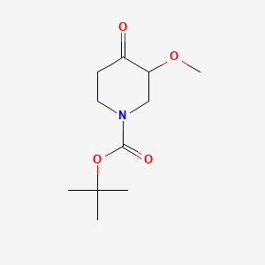 Chemical structure of tert-Butyl 3-methoxy-4-oxopiperidine-1-carboxylate