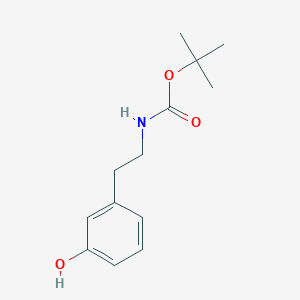 Chemical structure of tert-Butyl 3-hydroxyphenethylcarbamate