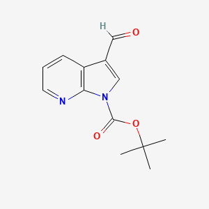 Chemical structure of 1-Boc-7-Azaindole-3-carboxaldehyde