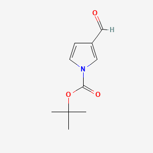 Chemical structure of tert-Butyl 3-formyl-1H-pyrrole-1-carboxylate