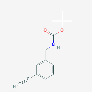 Chemical structure of tert-Butyl 3-ethynylbenzylcarbamate