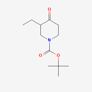 Chemical structure of tert-Butyl 3-ethyl-4-oxopiperidine-1-carboxylate