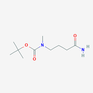 Chemical structure of TERT-BUTYL 3-CARBAMOYLPROPYLMETHYLCARBAMATE