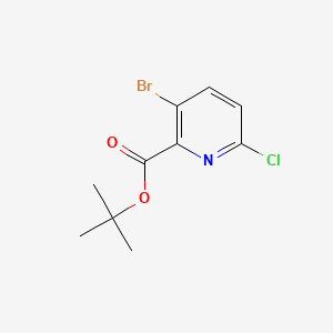 Chemical structure of tert-Butyl 3-bromo-6-chloropicolinate