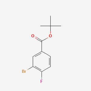 Chemical structure of tert-Butyl 3-bromo-4-fluorobenzoate