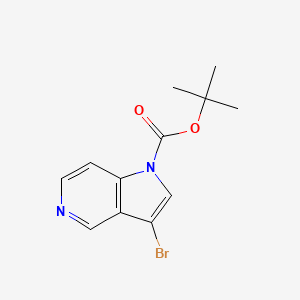 Chemical structure of tert-Butyl 3-bromo-1H-pyrrolo[3,2-c]pyridine-1-carboxylate