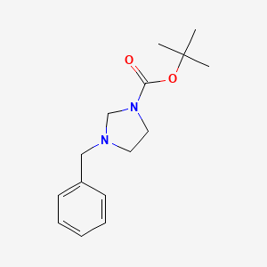 Chemical structure of tert-Butyl 3-benzylimidazolidine-1-carboxylate