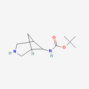 Chemical structure of 6-(Boc-amino)-3-azabicyclo[3.1.1]heptane