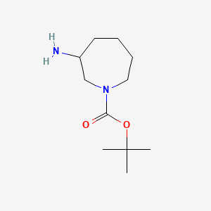 Chemical structure of tert-Butyl 3-aminoazepane-1-carboxylate