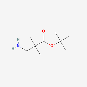Chemical structure of tert-Butyl 3-amino-2,2-dimethylpropanoate