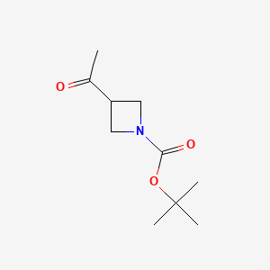 Chemical structure of tert-Butyl 3-acetylazetidine-1-carboxylate