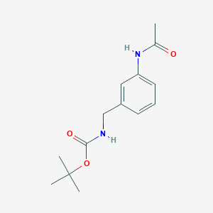Chemical structure of tert-Butyl 3-Acetamidobenzylcarbamate