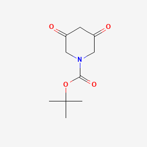 Chemical structure of Tert-Butyl 3,5-Dioxopiperidine-1-Carboxylate