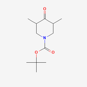 Chemical structure of tert-Butyl 3,5-dimethyl-4-oxopiperidine-1-carboxylate