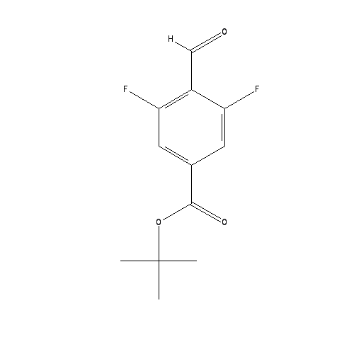 Chemical structure of tert-butyl 3,5-difluoro-4-formylbenzoate
