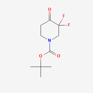 Chemical structure of tert-Butyl 3,3-difluoro-4-oxopiperidine-1-carboxylate