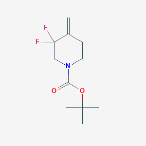 Chemical structure of tert-Butyl 3,3-difluoro-4-methylenepiperidine-1-carboxylate