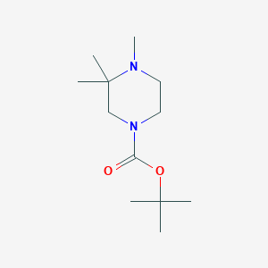 Chemical structure of tert-Butyl 3,3,4-trimethylpiperazine-1-carboxylate