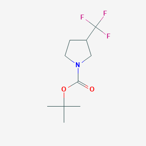 Chemical structure of tert-Butyl 3-(trifluoromethyl)pyrrolidine-1-carboxylate