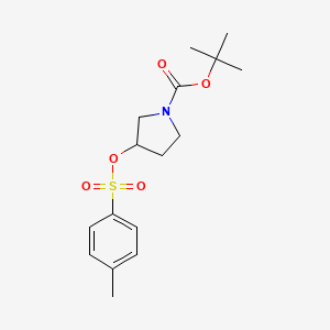 Chemical structure of tert-Butyl 3-(tosyloxy)pyrrolidine-1-carboxylate