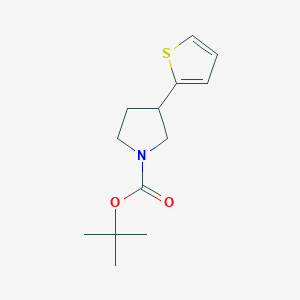 Chemical structure of Tert-Butyl 3-(Thiophen-2-Yl)Pyrrolidine-1-Carboxylate