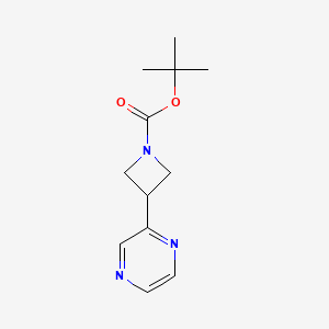 Chemical structure of tert-Butyl 3-(pyrazin-2-yl)azetidine-1-carboxylate