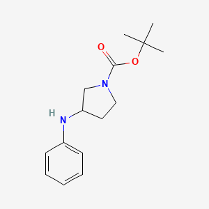 Chemical structure of tert-Butyl 3-(phenylamino)pyrrolidine-1-carboxylate