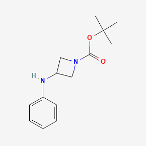 Chemical structure of tert-Butyl 3-(phenylamino)azetidine-1-carboxylate