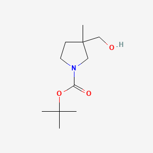 Chemical structure of 1-Boc-3-methylpyrrolidine-3-methanol