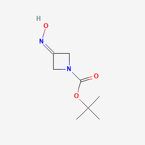 Chemical structure of tert-butyl 3-(hydroxyimino)azetidine-1-carboxylate