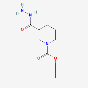 Chemical structure of TERT-BUTYL 3-(HYDRAZINECARBONYL)PIPERIDINE-1-CARBOXYLATE