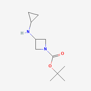 Chemical structure of tert-Butyl 3-(cyclopropylamino)azetidine-1-carboxylate