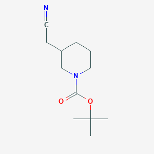Chemical structure of TERT-BUTYL 3-(CYANOMETHYL)PIPERIDINE-1-CARBOXYLATE