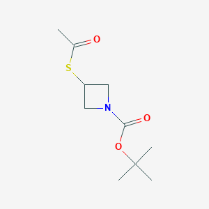 Chemical structure of tert-Butyl 3-(acetylthio)azetidine-1-carboxylate