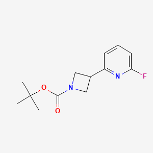 Chemical structure of tert-Butyl 3-(6-fluoropyridin-2-yl)azetidine-1-carboxylate