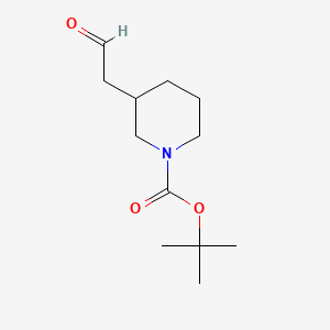 Chemical structure of tert-Butyl 3-(2-oxoethyl)piperidine-1-carboxylate