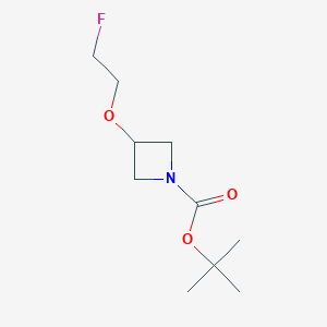 Chemical structure of tert-Butyl 3-(2-fluoroethoxy)azetidine-1-carboxylate
