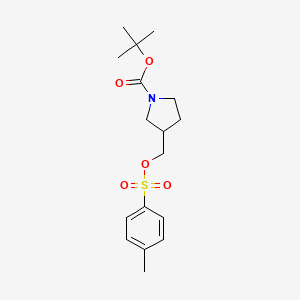 Chemical structure of tert-Butyl 3-((tosyloxy)methyl)pyrrolidine-1-carboxylate