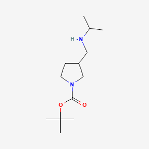 Chemical structure of tert-Butyl 3-((isopropylamino)methyl)pyrrolidine-1-carboxylate