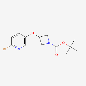 Chemical structure of 1-Boc-3-((6-bromopyridin-3-YL)oxy)azetidine