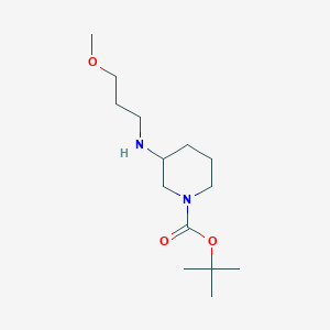 Chemical structure of tert-Butyl 3-((3-methoxypropyl)amino)piperidine-1-carboxylate